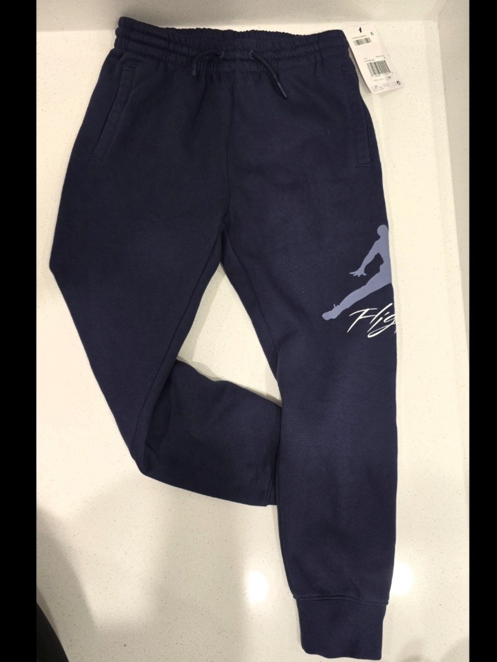 8-10years Jordan Navy Sweat Joggers with Light Blue Jumpman